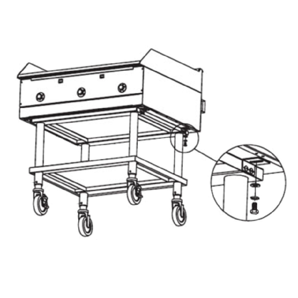 Southbend HDCS-24 24 Inch Counterline Stand Undershelf Stainless Steel