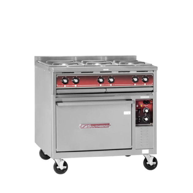 Southbend SE36A-BBB_240/60/3 Electric Range 36 Inch with 6 Hotplates and Convection Oven