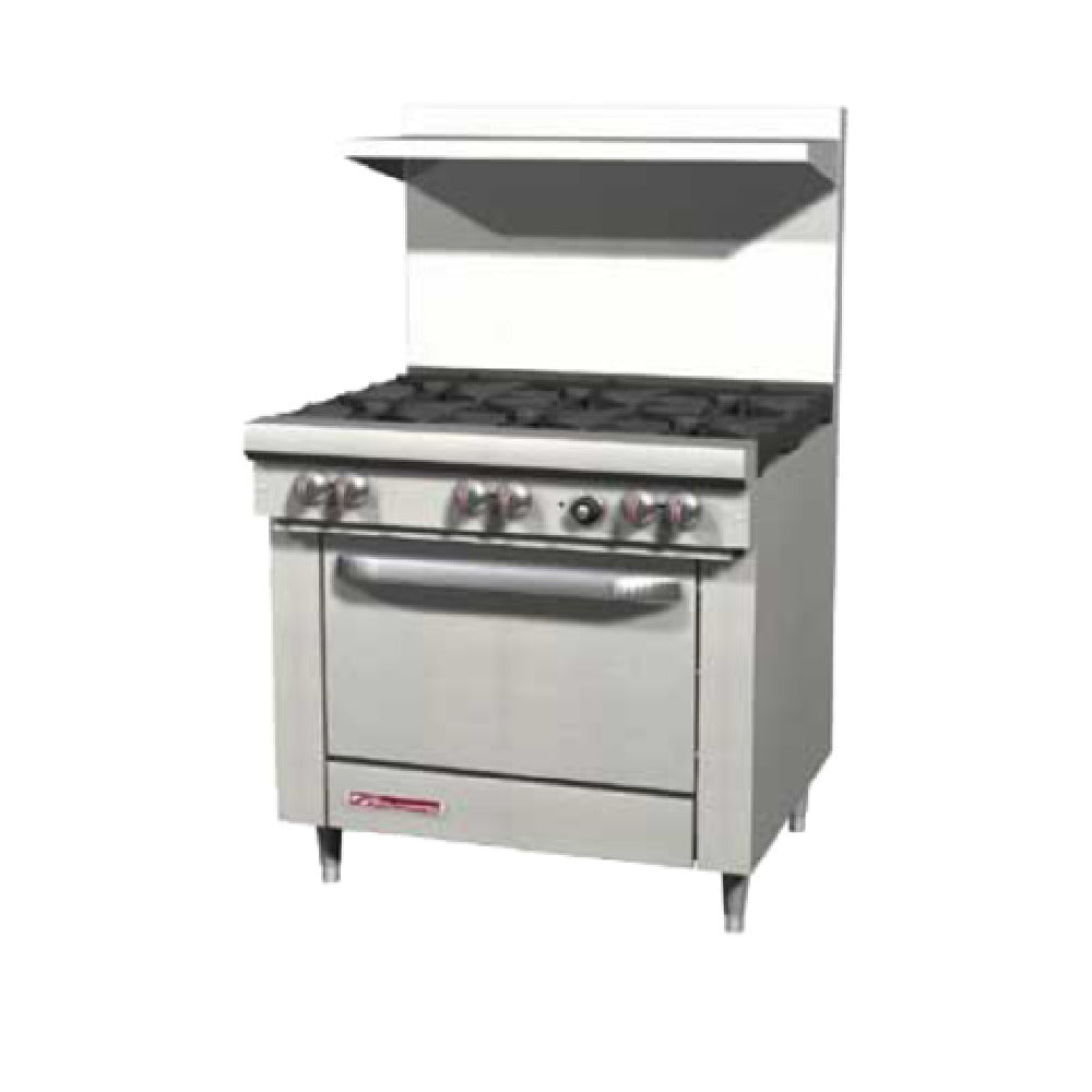 Southbend S36A 36 Inch Gas Restaurant Range with 6 Burners 28000 BTU Liquid Propane