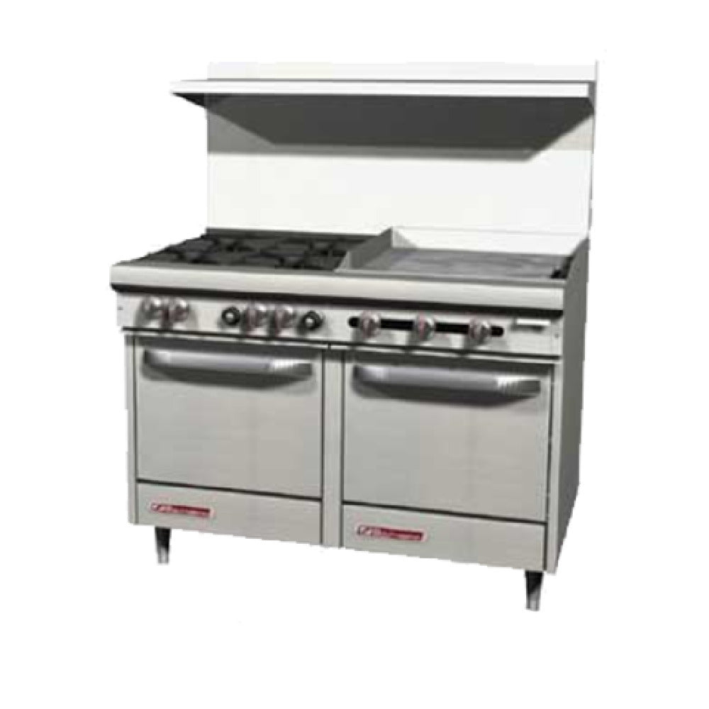 Southbend S48EE-2GR 48 Inch Restaurant Range Gas with 4 Burners 28000 BTU Liquid Propane