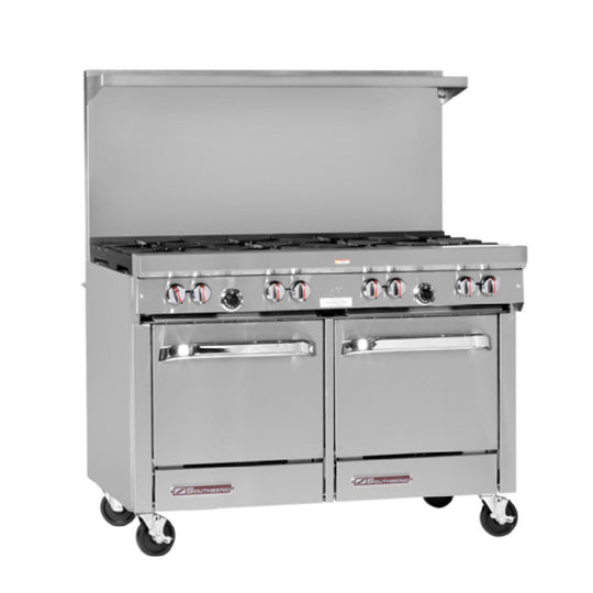 Southbend S48EE-4T 48 Inch Gas Restaurant Range with Griddle 150000 BTU Natural Gas