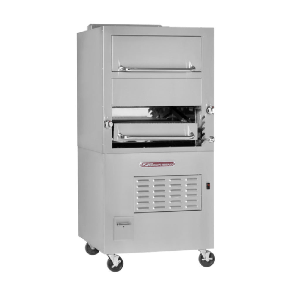 Southbend 171 34 Inch Gas Broiler Infrared Single Deck with Warming Oven 104000 BTU Liquid Propane