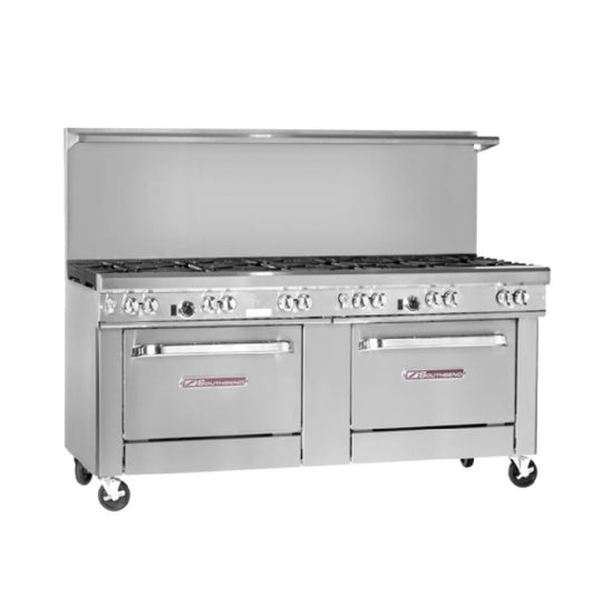 Southbend 4725DD-3CL 72 Inch Gas Restaurant Range with 3 Burners and 2 Ovens Liquid Propane