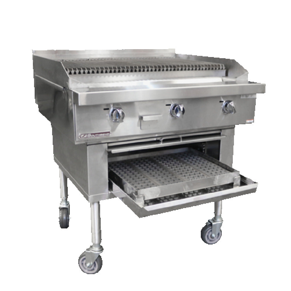 Southbend P72W-CCCCCC 72 Inch Gas Charbroiler with Cast Iron Grates 192000 BTU Natural Gas