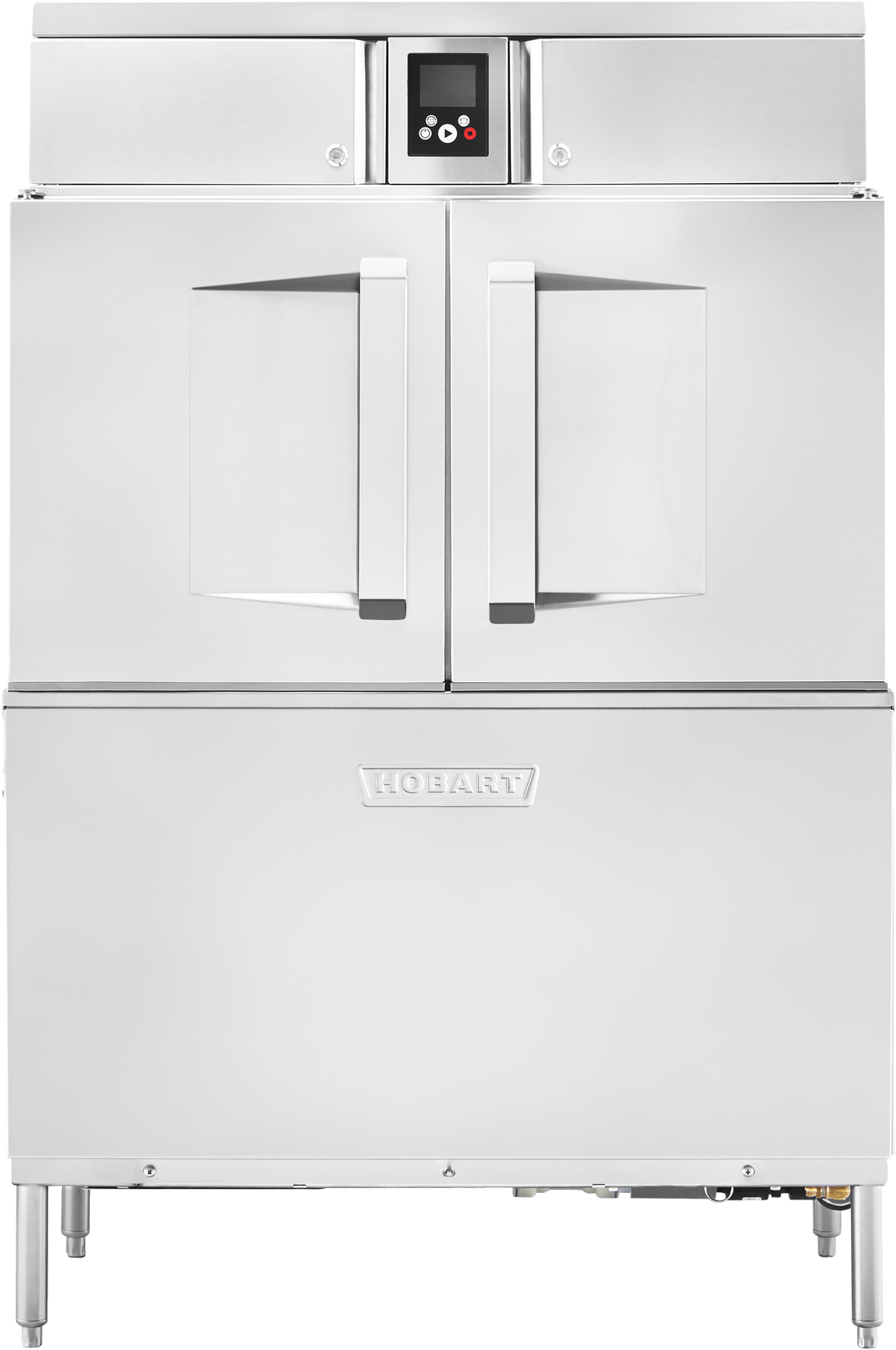 Hobart CL44-BAS+BUILDUP 44 Inch Conveyor Dishwasher Stainless Steel 202 Racks Hour