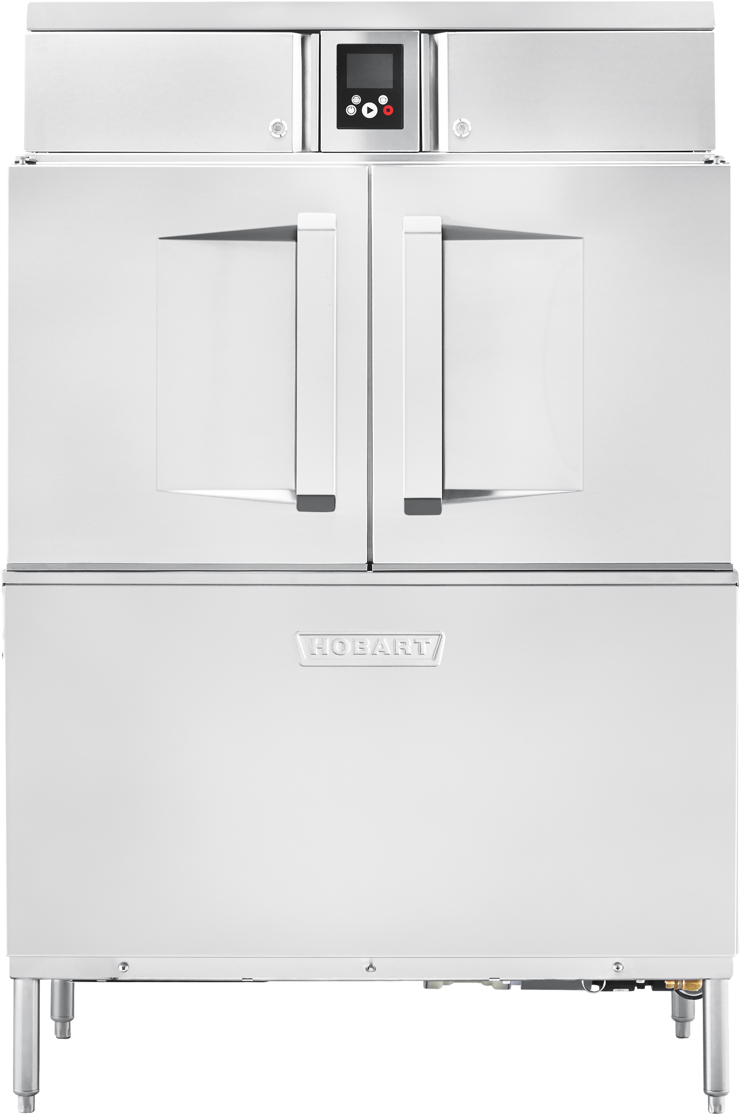 Hobart CL44-BAS+BUILDUP 44 Inch Conveyor Dishwasher Stainless Steel 202 Racks Hour