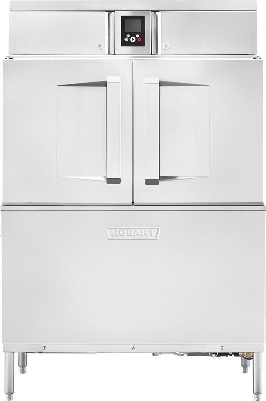 Hobart CL44-BAS+BUILDUP 44 Inch Conveyor Dishwasher Stainless Steel 202 Racks Hour