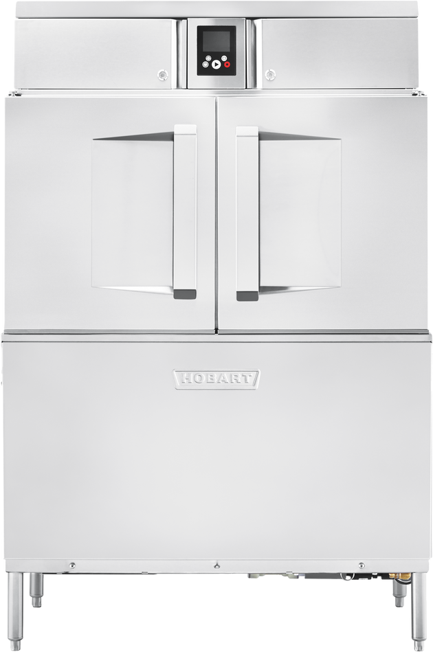 Hobart CL44-BAS+BUILDUP 44 Inch Conveyor Dishwasher Stainless Steel 202 Racks Hour
