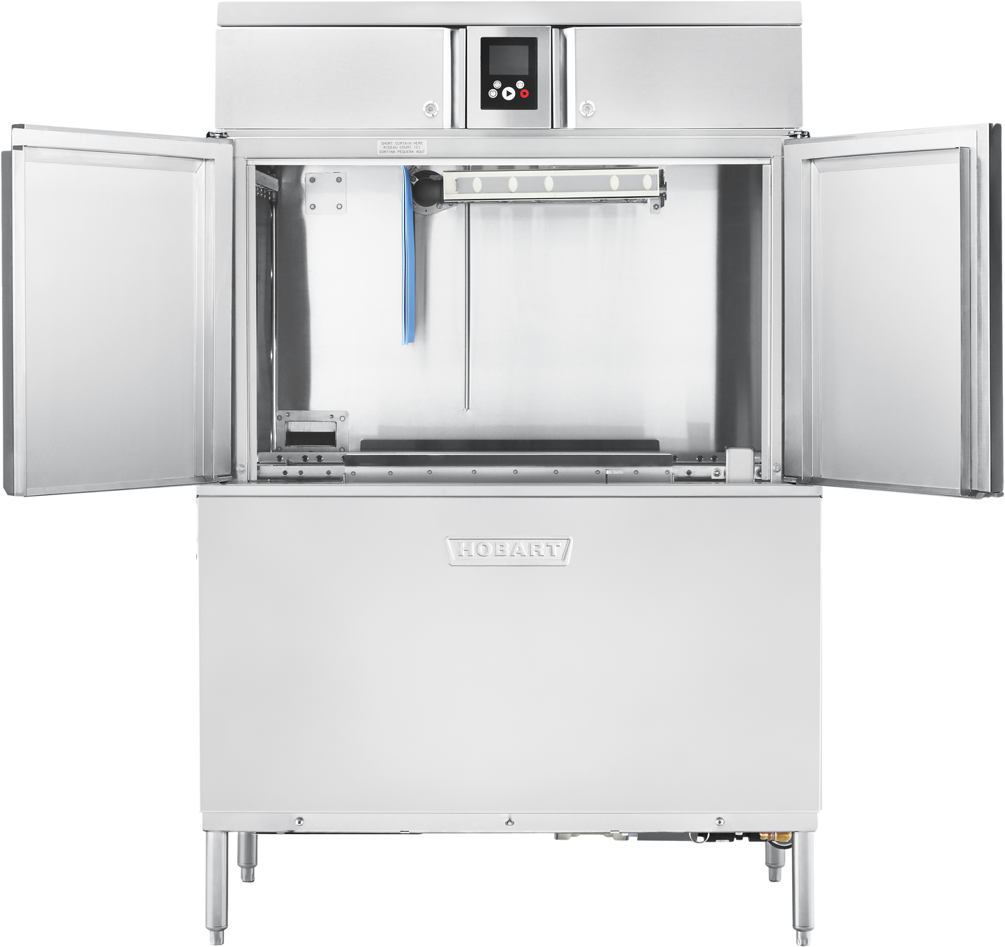 Hobart CL44-BAS+BUILDUP 44 Inch Conveyor Dishwasher Stainless Steel 202 Racks Hour