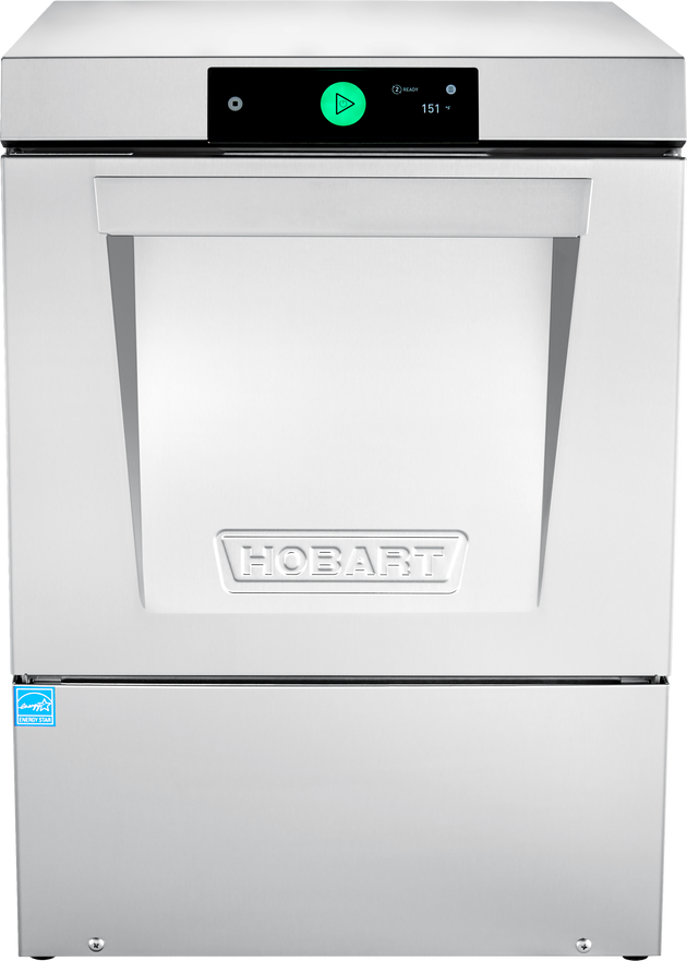 Hobart LXNH-2 23 Inch Stainless Steel High Temperature Sanitizing Dishwasher with 17 Inch Door Opening