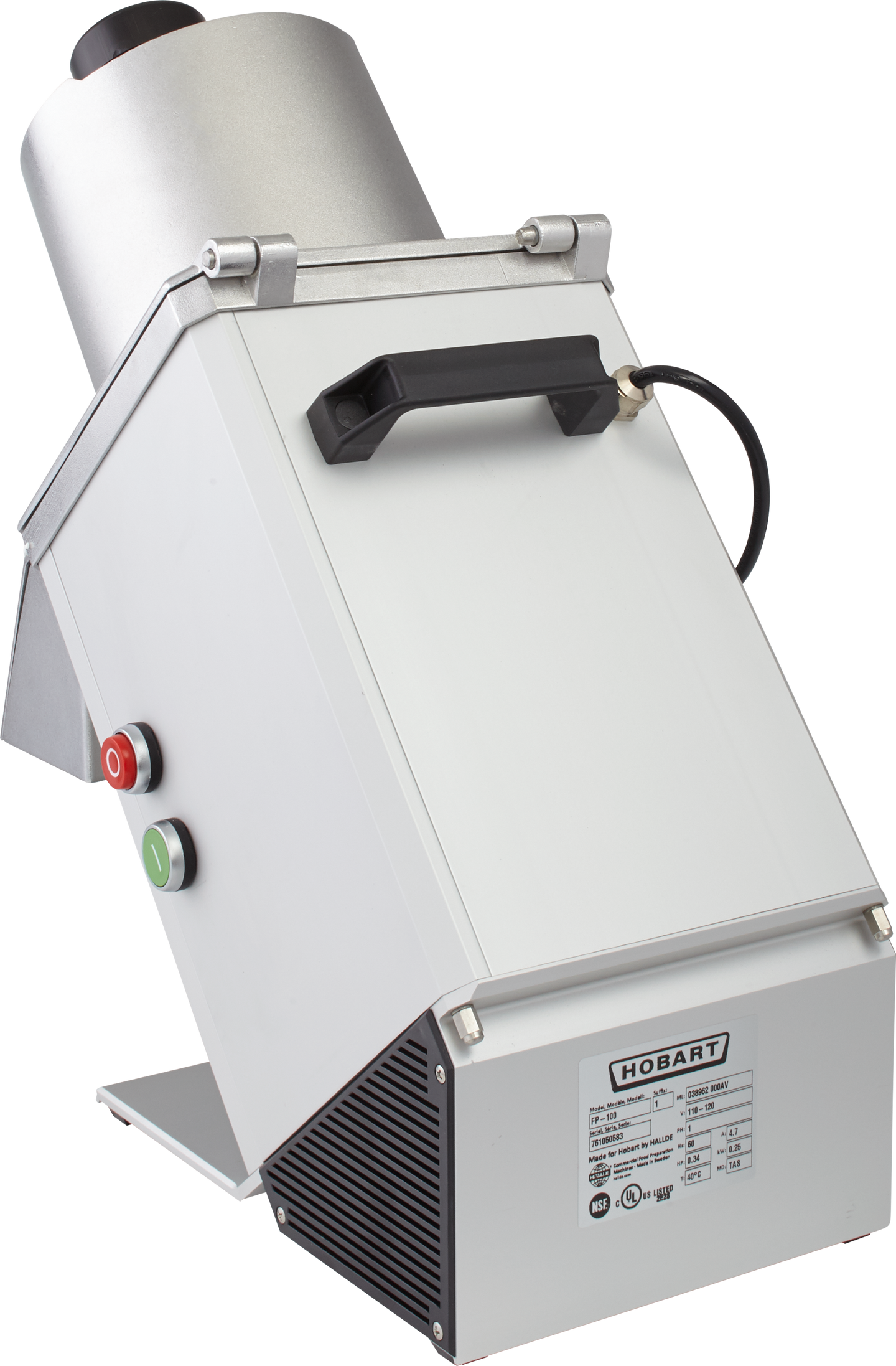 Hobart FP100-1 8 Inch Food Processor Unit Only Angled Continuous Feed Design
