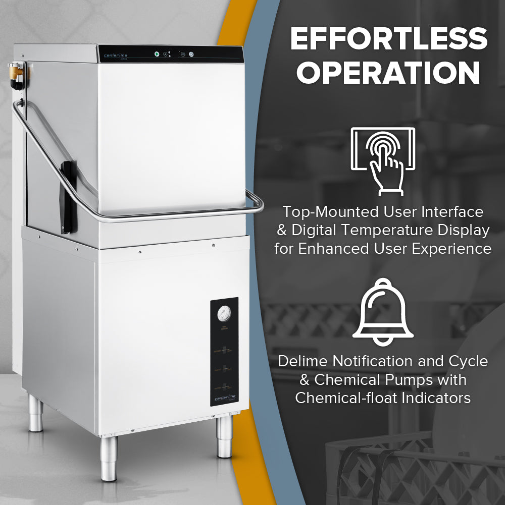 Hobart CDL-1 25 Inch Door Type Dishwasher Chemical Sanitizing Stainless Steel