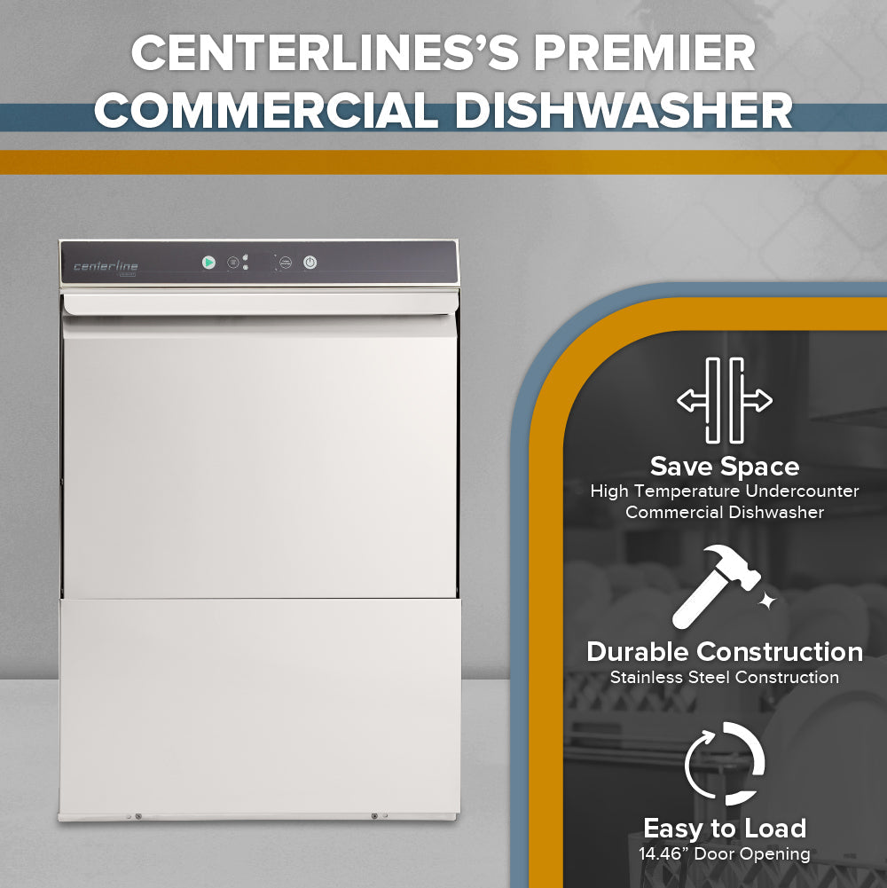 Hobart CUH-1 22 11/16 Inch Undercounter Dishwasher High Temperature Sanitizing