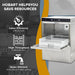 Hobart CUH-1 22 11/16 Inch Undercounter Dishwasher High Temperature Sanitizing