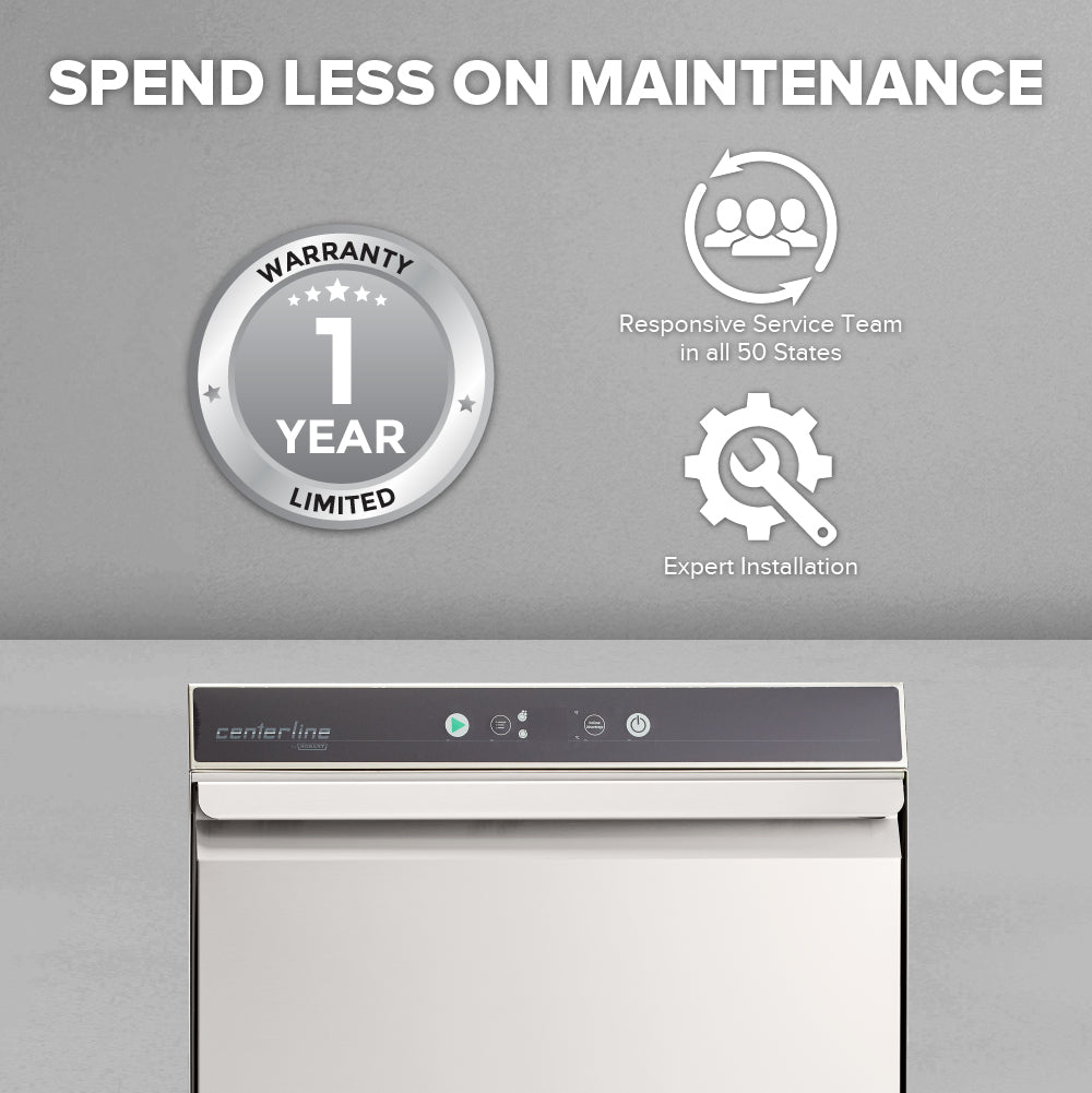 Hobart CUH-1 22 11/16 Inch Undercounter Dishwasher High Temperature Sanitizing
