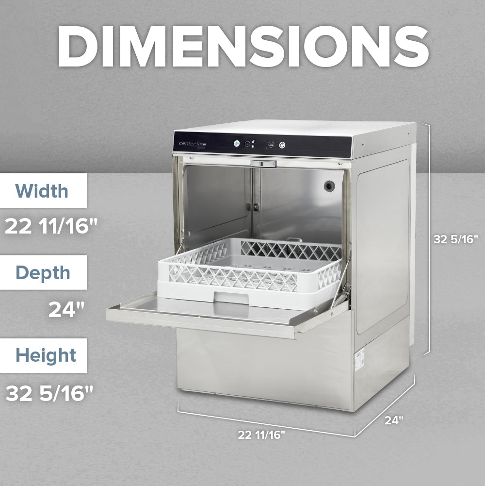 Hobart CUH-1 22 11/16 Inch Undercounter Dishwasher High Temperature Sanitizing