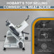 Hobart EDGE12-11 12 Inch Carbon Steel Knife Manual Food Slicer Stainless Steel and Aluminum