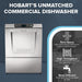 Hobart LXNR-2L 23 Inch Dishwasher Undercounter With Two-Level Racking