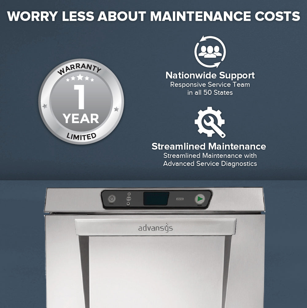 Hobart LXNR-2L 23 Inch Dishwasher Undercounter With Two-Level Racking