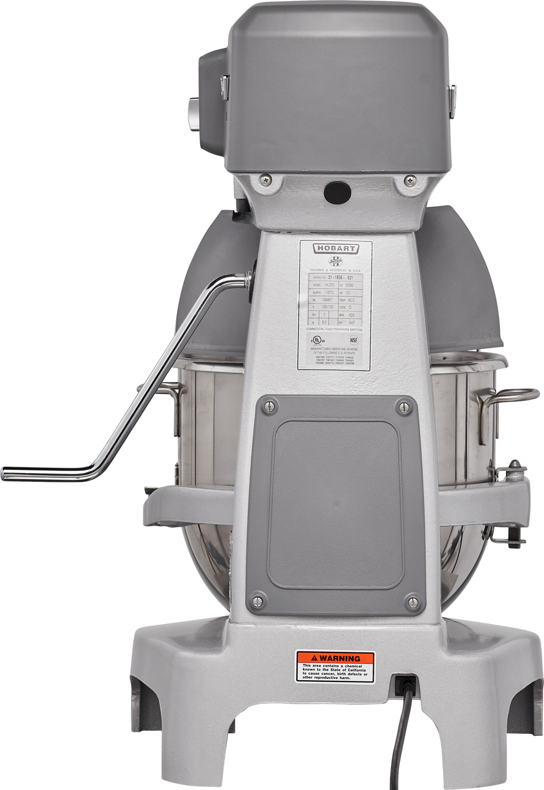 Hobart HL200-2 20 Quart Bench Type Mixer with Timer Without Attachments
