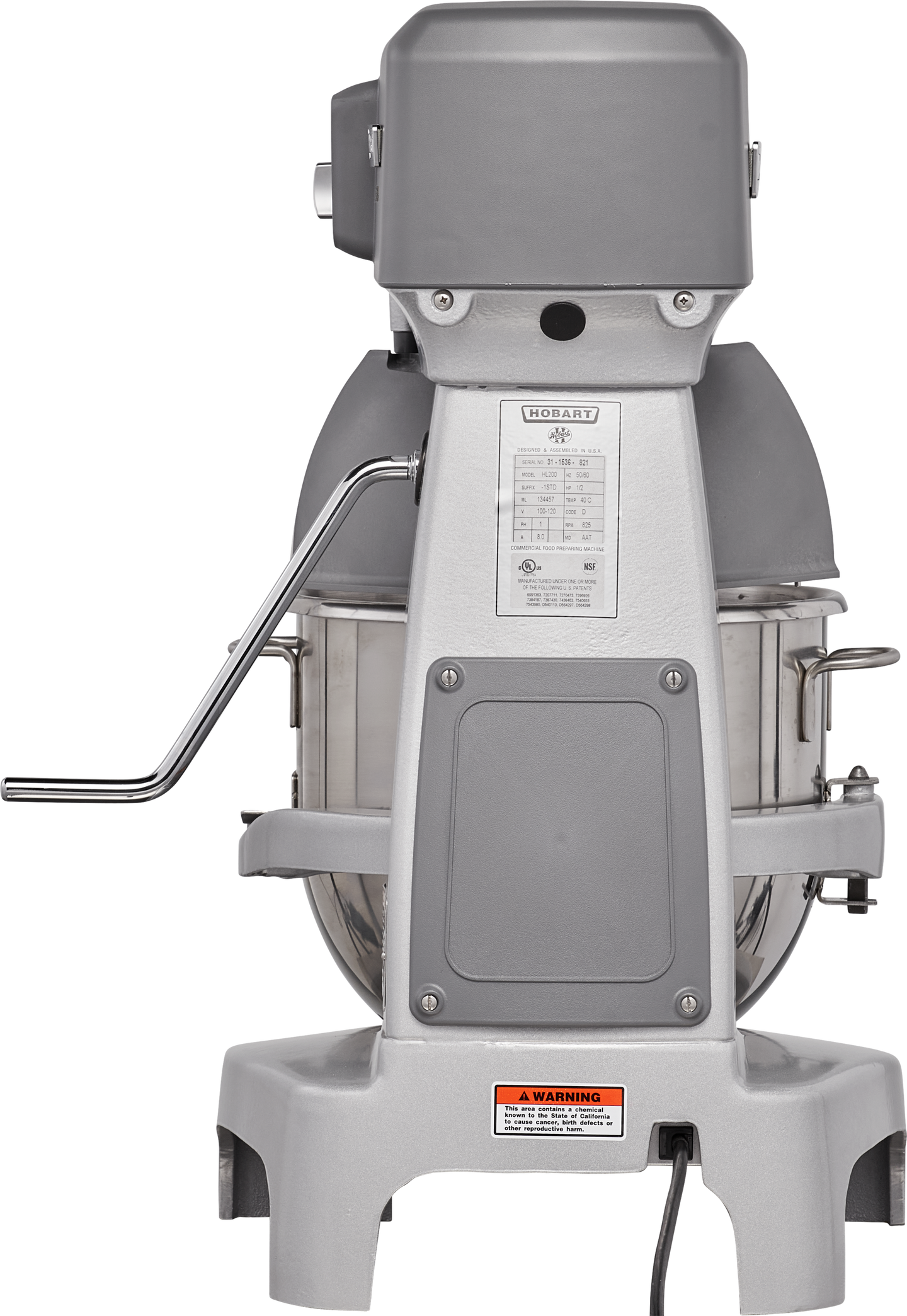 Hobart HL200-2 20 Quart Bench Type Mixer with Timer Without Attachments