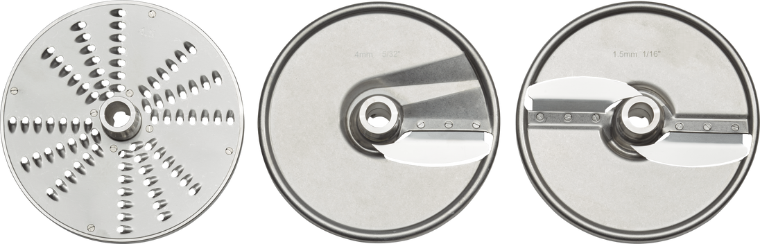Optional 3 Packs Stainless Steel Slicing Disc Set with Wall Rack For FP100 Series, Hobart PLATE-3PACK-SS