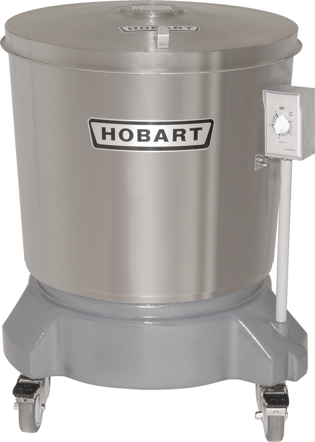 Hobart SDPS-14 24 Inch Electric Salad Dryer Floor Model with Polyethylene Base