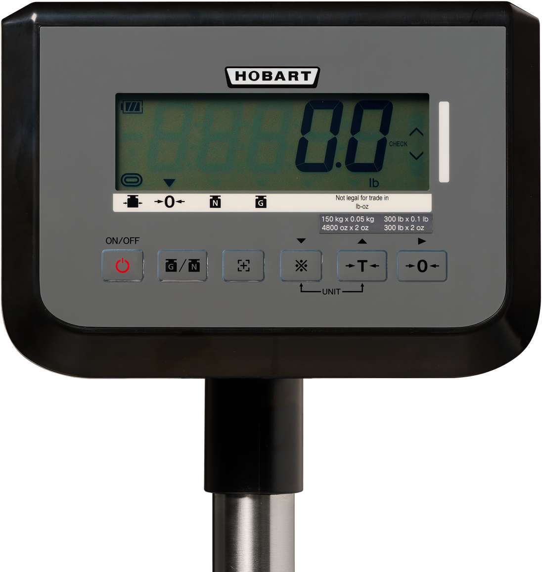 Optional 17 Inch Bench Receiving Scale, Hobart HBR302-1