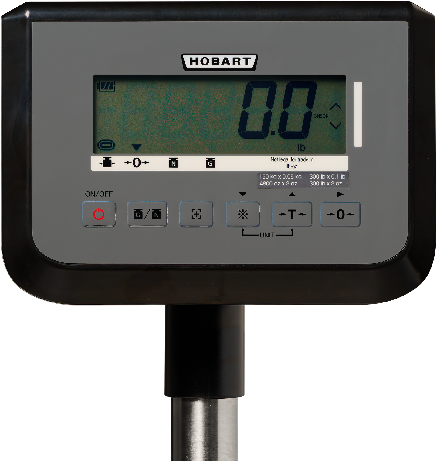 Optional 17 Inch Bench Receiving Scale, Hobart HBR302-1