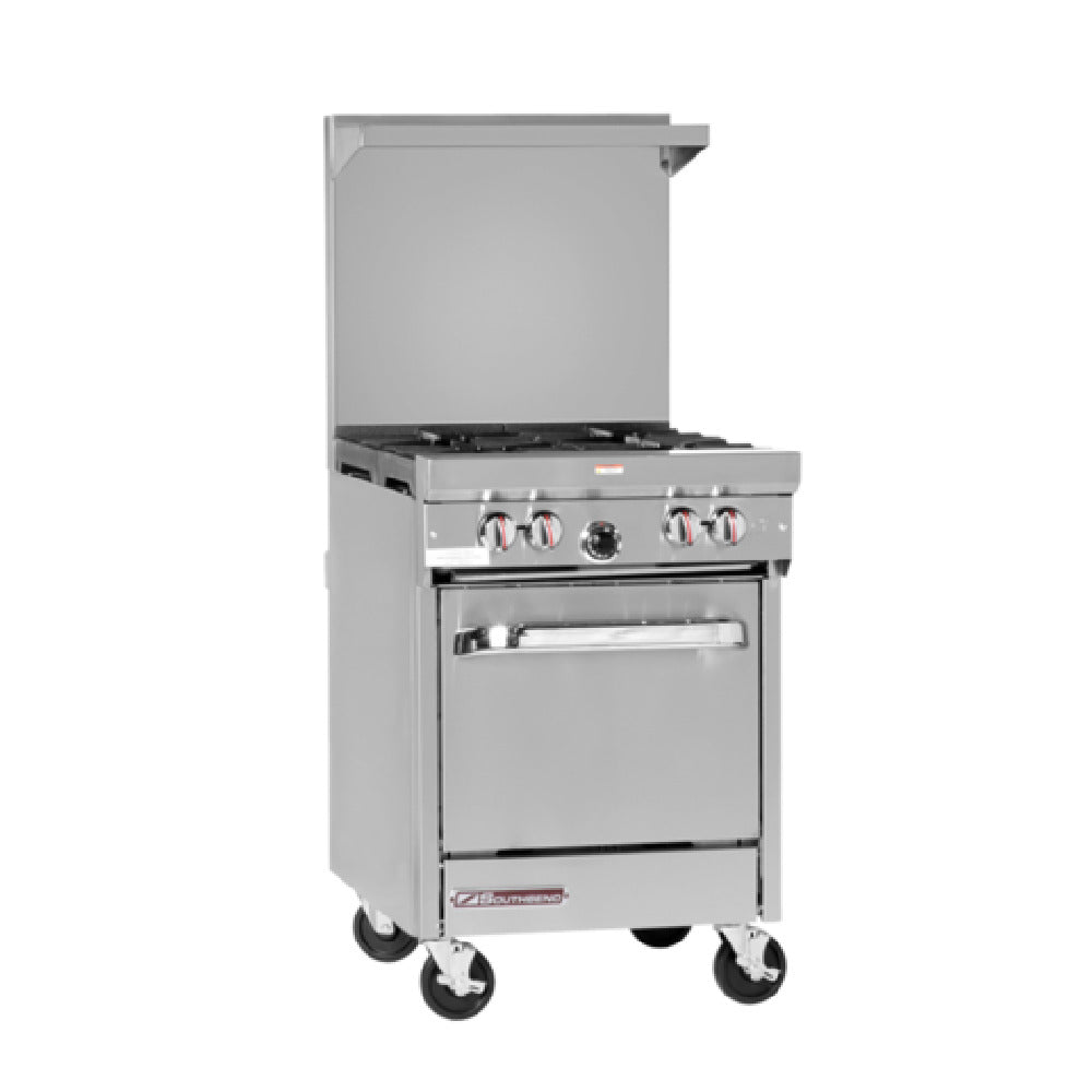 Southbend S24E 24 Inch Gas Range with Space Saver Oven and 4 Burners 28000 BTU Liquid Propane