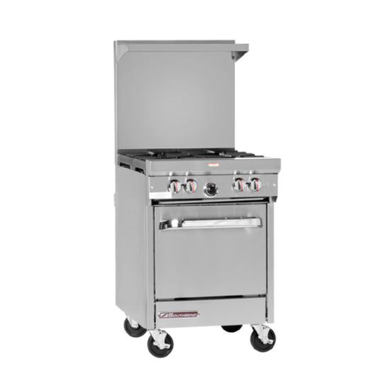 Southbend S24E 24 Inch Gas Restaurant Range with 4 Burners 28000 BTU Natural Gas