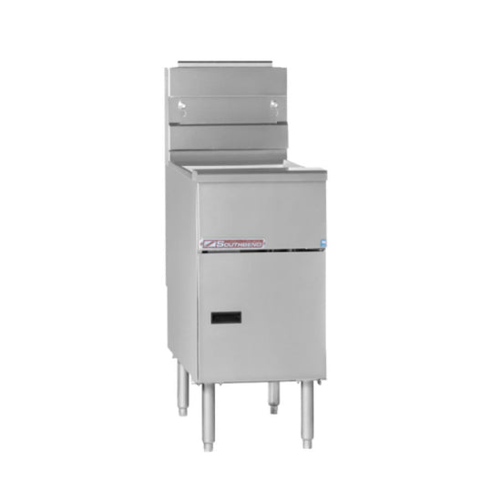 Southbend SB14R 15 Inch Gas Floor Model Deep Fryer with Millivolt Controls 122000 BTU Liquid Propane