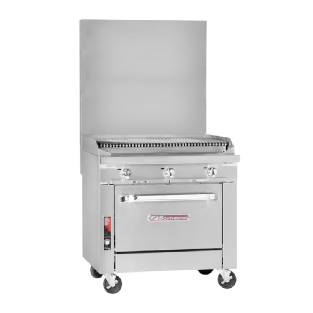 Southbend P36D-CCC 36 Inch Gas Range with Charbroiler 141000 BTU Natural Gas