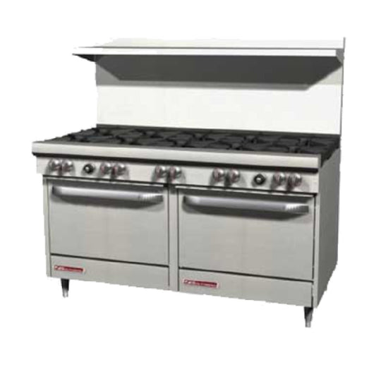 Southbend S60AA 60 Inch Gas Range with 10 28000 BTU Burners and 2 Ovens Liquid Propane