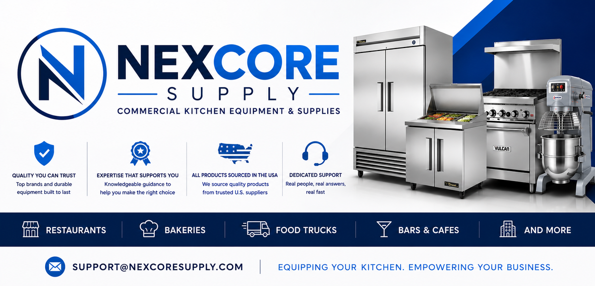 NexCore Supply commercial kitchen equipment hero banner